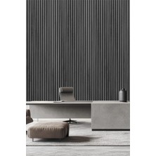 Decomila Mdf Ahşap Akustik Duvar Paneli 60X275 cm - Koyu Taş