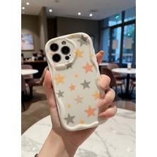 TechTrove iPhone 16 Pro Uyumlu Pastel Yıldız Desenli Dalgalı Kenar Kılıf - Kamera Korumalı