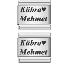 Heryerden Kişiye Özel Isim Yazılı Italyan Ek Uzatma Çelik Bileklik Charmı