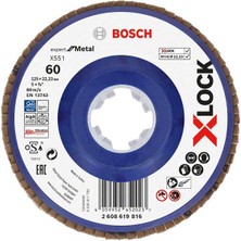 Bosch X-Lock Flap Disk 125 mm 60 Kum Plastik Taban X551 2608619816