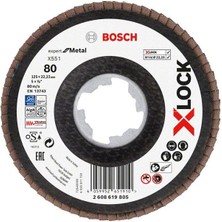 Bosch X-Lock Flap Disk 125 mm 80 Kum X551 2608619805