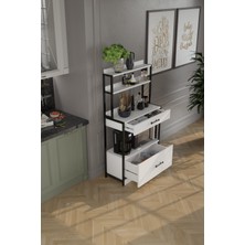 Modüleva Çekmeceli Mutfak Bangosu / Kahve Köşesi / Çok Amaçlı Dolap / Mikrodalga Fırın Dolabı / Organizer