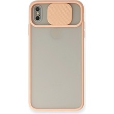 Techmrt Newface Iphone x Kılıf Palm Buzlu Kamera Sürgülü Silikon - Pembe