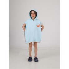 Luess Çocuk Nakış Desenli Plaj Havlu Panço