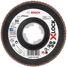 Bosch X-Lock Flap Disk 115 mm 80 Kum X551 2608619809