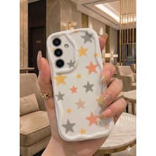 TechTrove Samsung Galaxy A56 Uyumlu Pastel Yıldız Desenli Dalgalı Kenar Kılıf - Kamera Korumalı