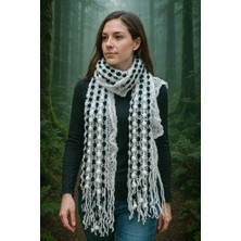 Gönülden Tasarım El Örgüsü Pamuklu Kadın Şal Fular Atkı