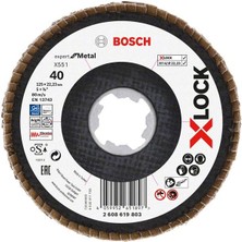 Bosch X-Lock Flap Disk 125 mm 40 Kum X551 2608619803