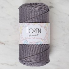 Hepohep Buffer Loren Polyester Soft Macrame Gri El Örgü Ipi - LM050 - 34448