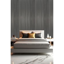 Decomila Mdf Ahşap Akustik Duvar Paneli 60X275 cm - Silver (Pvc)