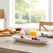 Külsan 164019.CW - Porto Krem Beyaz Oval Tabak 40x19 cm, Thermoset Melamin