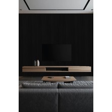 Decomila Mdf Ahşap Akustik Duvar Paneli 60X275 cm - Siyah