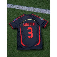 North Stand Nostaljik Milan Maldini Siyah Forma