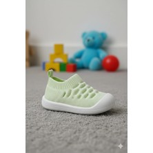 MARSHETTA Baby Ortopedik Yumuşak Kaymaz Tabanlı Nefes Alabilir Örgü Kumaş Yeşil Bebek Ilk Adım Ayakkabısı