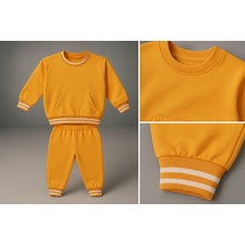 Kr Kids Butik Kr Kids Turuncu Çocuk Eşofman Takımı | Kanguru Cepli | Ribanalı Alt-Üst Takım | %100 Pamuk – Unise