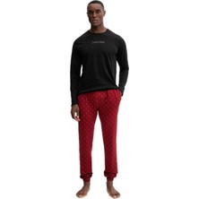 Calvin Klein Erkek L/s Tişört & Jogger Pantolon Pijama Takımı LV00NM2957