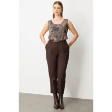 Ekol Beli Kemerli Bol Paça Pantolon 1005