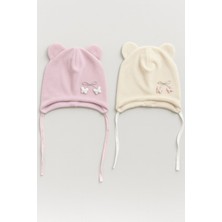 Greenmoon Dış Kısmı Polar Iç Kımsı %100 Pamuk 2'li Bebek Bere