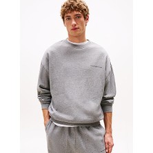 Tommy Hilfiger Erkek Gri Sweatshirt