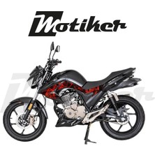 Motiker Mondial Drift L Orta Şase ve Ön Grenaj Kırmızı Duman Sticker Etiket Kaplama Modeli
