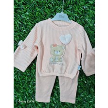 Elci Kız Bebek Uzun Kollu Super Cute Ayıcıklı 2.li Takım