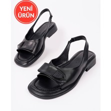 MARSHETTA Tirena Model Günlük Siyah Kadın Sandalet