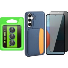 Vendas Samsung Galaxy S25 FE Kılıf Kartlıklı Zore X-Kart Silikon Kapak + Kamera Lens + Hayalet Ekran Koruyucu