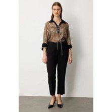 Ekol Beli Kemerli Bol Paça Pantolon 1005