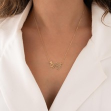 Hakan Mücevherat Aile Figürlü 14 Ayar Altın Kolye