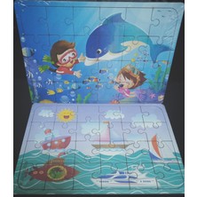  ayşecik ahşap 24 parça puzzle 2 li set