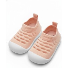 MARSHETTA Baby Ortopedik Yumuşak Kaymaz Tabanlı Nefes Alabilir Örgü Kumaş Pembe Bebek Ilk Adım Ayakkabısı