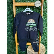 bebexy Jurassık Park Yazılı Siyah  Alt Üst Takım 102/