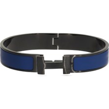 Celikchi Erkek Siyah ve Lacivert Renk Detay Çelik Bilezik