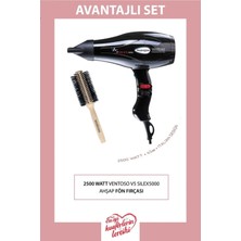 Özbience V5 SILEX5000 Profesyonel 2500W Siyah Ahşap Fön Makinesi