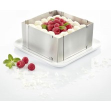 Skygo Ayarlanabilir Kare-Dikdörtgen Kelepçeli Kek Pasta Kalıbı-Çelik