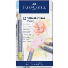 Faber-Castell Goldfaber Aqua Boya Kalemi 12’li Pastel Renkler, Yüksek Pigmentli, Suya Dayanıklı, Kol
