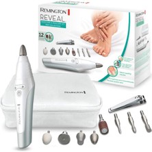 Remington Pro Collection Reveal MAN3000 Manikür ve Pedikür Seti, 12 Parça, LED Işıklı Uç, Gri/beyaz