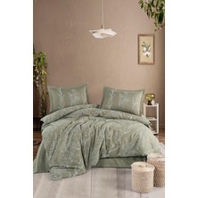 Clasy Ranforce Nevresim Takımı Çift Kişilik Vinya V1 Yeşil