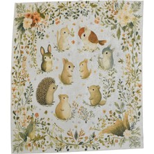 Kilim Antik 4m2 Tavşan Digital Baskı Makine Halısı 0748 - Yeni - Çok Renkli