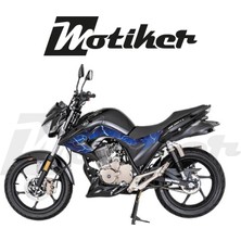 Motiker Mondial Drift L Orta Şase ve Ön Grenaj Mavi Şimşek Sticker Etiket Kaplama Modeli