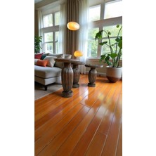 3’lü Ahşap Yan Sehpa Takımı Ceviz Renk