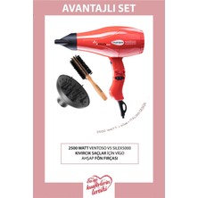 Özbience V5 SILEX5000 Saç Şekillendirme Seti – Kırmızı, Profesyonel ve Şık Tasarım