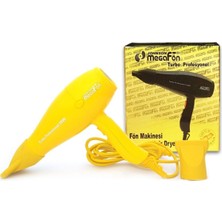 Özbience Yüksek Güçlü Profesyonel Saç Kurutma ve Fön Makinesi 2400W Sarı