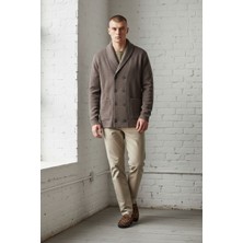 Black Steel Düğme Detaylı Cepli Kruvaze Hırka