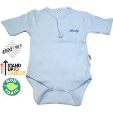 Sema Baby Yarım Kol Kaşkorse Badi (Body) - Mavi  6-12 Ay