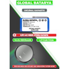 Global Batarya Ilıfe A4S Uyumlu Akıllı Robot Süpürge Bataryası 14.4V 2600MAH Li-Ion Pil ( Orijinal Kapasite)