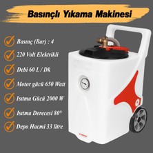 Badem10 Elektrikli Tesisat Yıkama Pompası Su Basınç Basma Makinesi Tıkanıklık Açma Temizleme