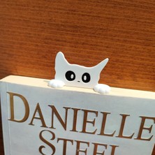Tia Craft Beyaz Kedi Kitap Ayracı