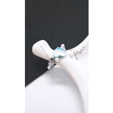 Serenity Kalp Figürlü Incili Opal Taşlı Çelik Kaplama Yüzük