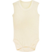 Sema Baby Jakarlı Askılı Badi (Body) - Krem 0-3 Ay